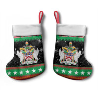 Saint Kitts And Nevis Christmas Stocking Coat Of Arms Xmas Vibe - Wonder Print Shop