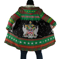 Saint Kitts And Nevis Christmas Cloak Coat Of Arms Xmas Vibe - Wonder Print Shop