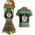 Saint Kitts And Nevis Christmas Couples Matching Mermaid Dress and Hawaiian Shirt Coat Of Arms Xmas Vibe - Wonder Print Shop