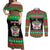 Saint Kitts And Nevis Christmas Couples Matching Off Shoulder Maxi Dress and Long Sleeve Button Shirt Coat Of Arms Xmas Vibe - Wonder Print Shop