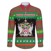 Saint Kitts And Nevis Christmas Family Matching Puletasi and Hawaiian Shirt Coat Of Arms Xmas Vibe - Wonder Print Shop