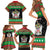Saint Kitts And Nevis Christmas Family Matching Short Sleeve Bodycon Dress and Hawaiian Shirt Coat Of Arms Xmas Vibe - Wonder Print Shop