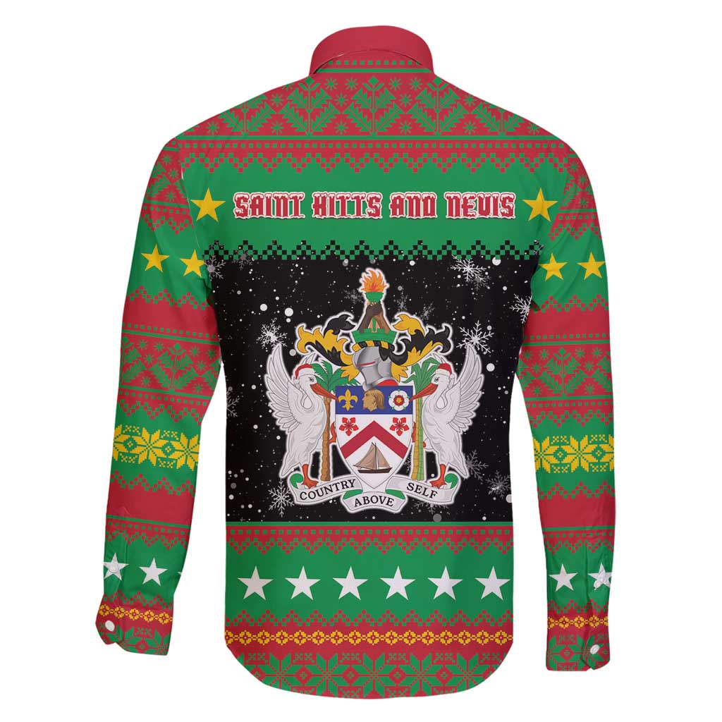 Saint Kitts And Nevis Christmas Family Matching Summer Maxi Dress and Hawaiian Shirt Coat Of Arms Xmas Vibe - Wonder Print Shop