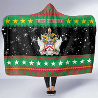 Saint Kitts And Nevis Christmas Hooded Blanket Coat Of Arms Xmas Vibe - Wonder Print Shop