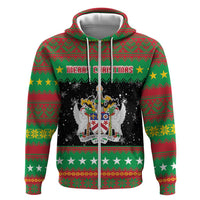 Saint Kitts And Nevis Christmas Hoodie Coat Of Arms Xmas Vibe - Wonder Print Shop
