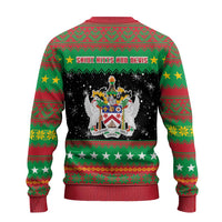 Saint Kitts And Nevis Christmas Ugly Christmas Sweater Coat Of Arms Xmas Vibe - Wonder Print Shop