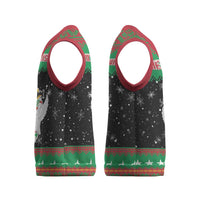 Saint Kitts And Nevis Christmas Knitted V-Neck Vest Coat Of Arms Xmas Vibe - Wonder Print Shop