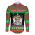 Saint Kitts And Nevis Christmas Long Sleeve Button Shirt Coat Of Arms Xmas Vibe - Wonder Print Shop