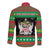 Saint Kitts And Nevis Christmas Long Sleeve Button Shirt Coat Of Arms Xmas Vibe - Wonder Print Shop