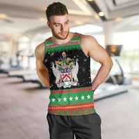 Saint Kitts And Nevis Christmas Men Tank Top Coat Of Arms Xmas Vibe - Wonder Print Shop