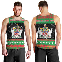 Saint Kitts And Nevis Christmas Men Tank Top Coat Of Arms Xmas Vibe - Wonder Print Shop