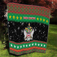 Saint Kitts And Nevis Christmas Quilt Coat Of Arms Xmas Vibe - Wonder Print Shop