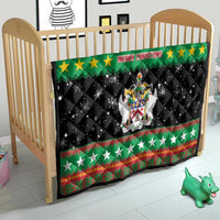 Saint Kitts And Nevis Christmas Quilt Coat Of Arms Xmas Vibe - Wonder Print Shop