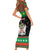 Saint Kitts And Nevis Christmas Short Sleeve Bodycon Dress Coat Of Arms Xmas Vibe - Wonder Print Shop