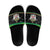Saint Kitts And Nevis Christmas Slide Sandals Coat Of Arms Xmas Vibe - Wonder Print Shop