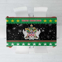 Saint Kitts And Nevis Christmas Tablecloth Coat Of Arms Xmas Vibe - Wonder Print Shop