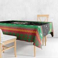 Saint Kitts And Nevis Christmas Tablecloth Coat Of Arms Xmas Vibe - Wonder Print Shop