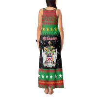Saint Kitts And Nevis Christmas Tank Maxi Dress Coat Of Arms Xmas Vibe - Wonder Print Shop