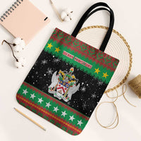 Saint Kitts And Nevis Christmas Tote Bag Coat Of Arms Xmas Vibe - Wonder Print Shop