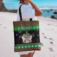 Saint Kitts And Nevis Christmas Tote Bag Coat Of Arms Xmas Vibe - Wonder Print Shop