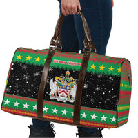 Saint Kitts And Nevis Christmas Travel Bag Coat Of Arms Xmas Vibe - Wonder Print Shop