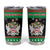 Saint Kitts And Nevis Christmas Tumbler Cup Coat Of Arms Xmas Vibe - Wonder Print Shop