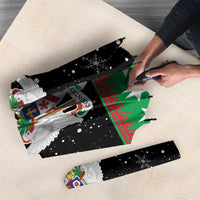 Saint Kitts And Nevis Christmas Umbrella Coat Of Arms Xmas Vibe - Wonder Print Shop