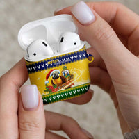 Saint Vincent And The Grenadines Christmas AirPods Case Santa Vincent Parrot With Coat Of Arms - Wonder Print Shop