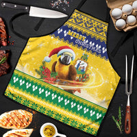 Saint Vincent And The Grenadines Christmas Apron Santa Vincent Parrot With Coat Of Arms - Wonder Print Shop