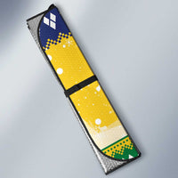 Saint Vincent And The Grenadines Christmas Auto Sun Shade Santa Vincent Parrot With Coat Of Arms - Wonder Print Shop