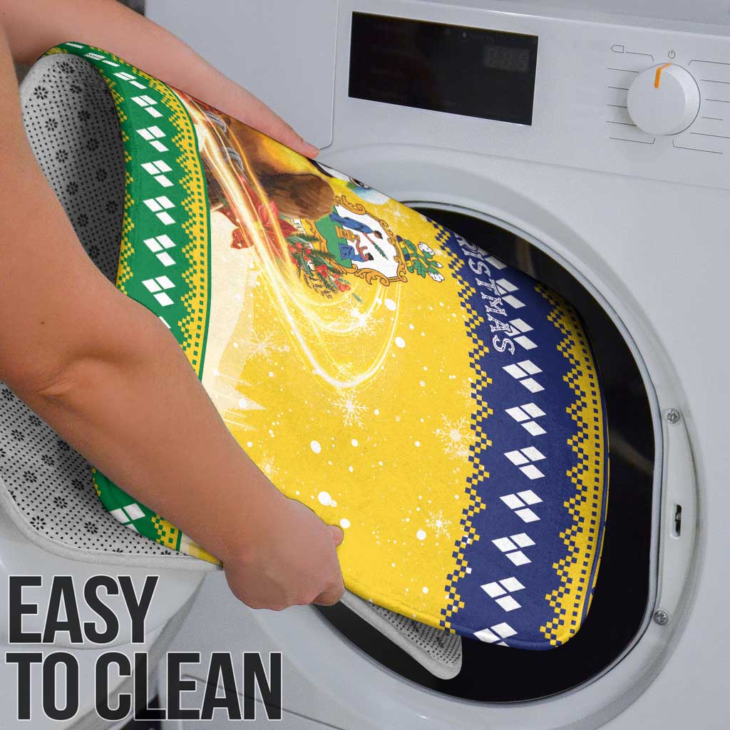 Saint Vincent And The Grenadines Christmas Bathroom Set Santa Vincent Parrot With Coat Of Arms - Wonder Print Shop