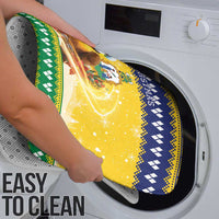 Saint Vincent And The Grenadines Christmas Bathroom Set Santa Vincent Parrot With Coat Of Arms - Wonder Print Shop