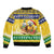 Saint Vincent And The Grenadines Christmas Bomber Jacket Santa Vincent Parrot With Coat Of Arms - Wonder Print Shop