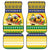 Saint Vincent And The Grenadines Christmas Car Mats Santa Vincent Parrot With Coat Of Arms - Wonder Print Shop