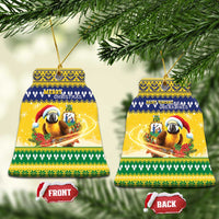 Saint Vincent And The Grenadines Christmas Ceramic Ornament Santa Vincent Parrot With Coat Of Arms - Wonder Print Shop