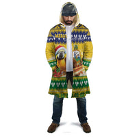 Saint Vincent And The Grenadines Christmas Cloak Santa Vincent Parrot With Coat Of Arms - Wonder Print Shop