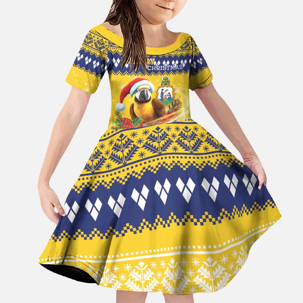 Saint Vincent And The Grenadines Christmas Family Matching Mermaid Dress and Hawaiian Shirt Santa Vincent Parrot With Coat Of Arms - Wonder Print Shop