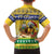 Saint Vincent And The Grenadines Christmas Family Matching Off Shoulder Maxi Dress and Hawaiian Shirt Santa Vincent Parrot With Coat Of Arms - Wonder Print Shop