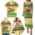Saint Vincent And The Grenadines Christmas Family Matching Puletasi and Hawaiian Shirt Santa Vincent Parrot With Coat Of Arms - Wonder Print Shop