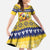 Saint Vincent And The Grenadines Christmas Family Matching Summer Maxi Dress and Hawaiian Shirt Santa Vincent Parrot With Coat Of Arms - Wonder Print Shop