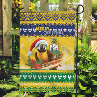 Saint Vincent And The Grenadines Christmas Garden Flag Santa Vincent Parrot With Coat Of Arms - Wonder Print Shop