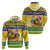 Saint Vincent And The Grenadines Christmas Hoodie Santa Vincent Parrot With Coat Of Arms - Wonder Print Shop
