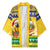 Saint Vincent And The Grenadines Christmas Kimono Santa Vincent Parrot With Coat Of Arms - Wonder Print Shop