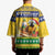 Saint Vincent And The Grenadines Christmas Kimono Santa Vincent Parrot With Coat Of Arms - Wonder Print Shop
