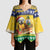 Saint Vincent And The Grenadines Christmas Kimono Sleeve Blouse Santa Vincent Parrot With Coat Of Arms - Wonder Print Shop