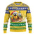 Saint Vincent And The Grenadines Christmas Ugly Christmas Sweater Santa Vincent Parrot With Coat Of Arms - Wonder Print Shop