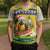 Saint Vincent And The Grenadines Christmas Knitted V-Neck Vest Santa Vincent Parrot With Coat Of Arms - Wonder Print Shop