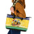 Saint Vincent And The Grenadines Christmas Leather Tote Bag Santa Vincent Parrot With Coat Of Arms - Wonder Print Shop
