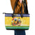 Saint Vincent And The Grenadines Christmas Leather Tote Bag Santa Vincent Parrot With Coat Of Arms - Wonder Print Shop