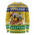 Saint Vincent And The Grenadines Christmas Long Sleeve Shirt Santa Vincent Parrot With Coat Of Arms - Wonder Print Shop